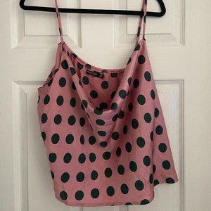 Nasty Gal Plus Size Polka Dot Cowl Neck Cami Top 20